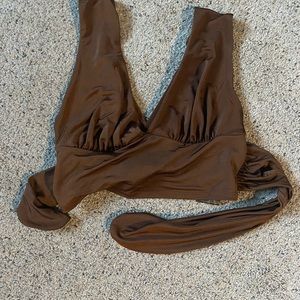 URBAN OUTFITTERS brown bikini top